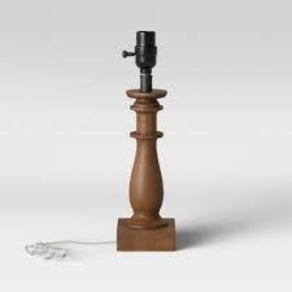 New Brown Wooden Table Lamp - Picture 2 of 6